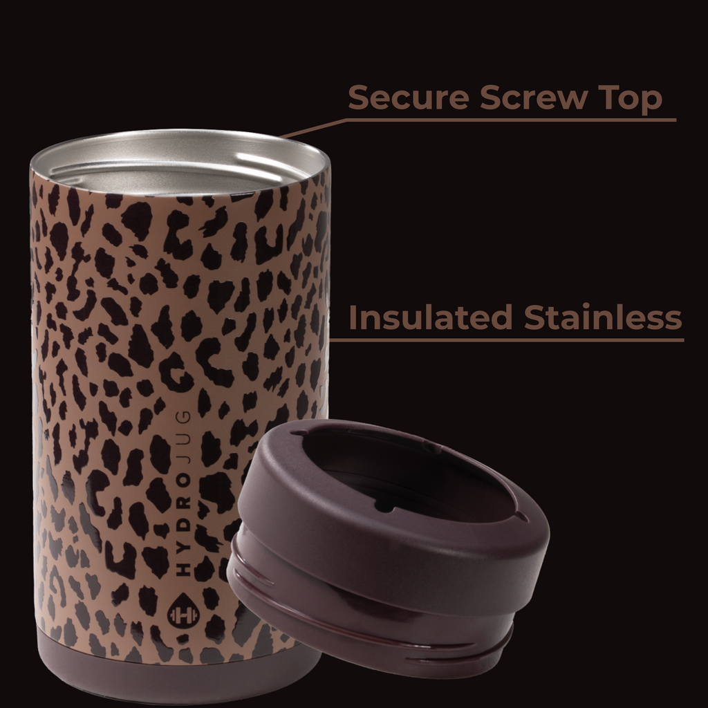 Can Cooler 16oz - Brown Leopard